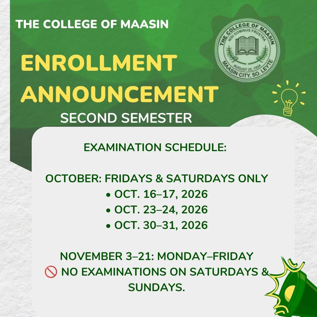 ENROLLMENT ALERT FOR SECOND SEMESTER (SY 2026-2027)